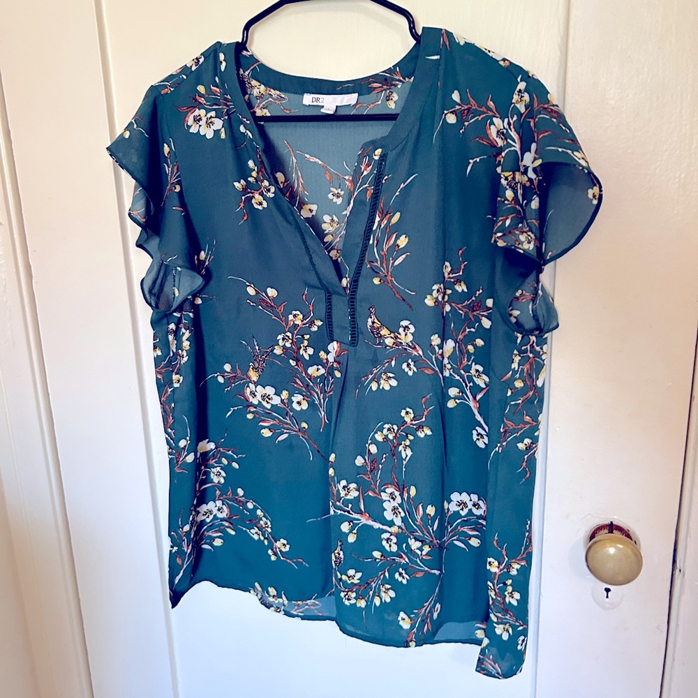 Teal dress top size L